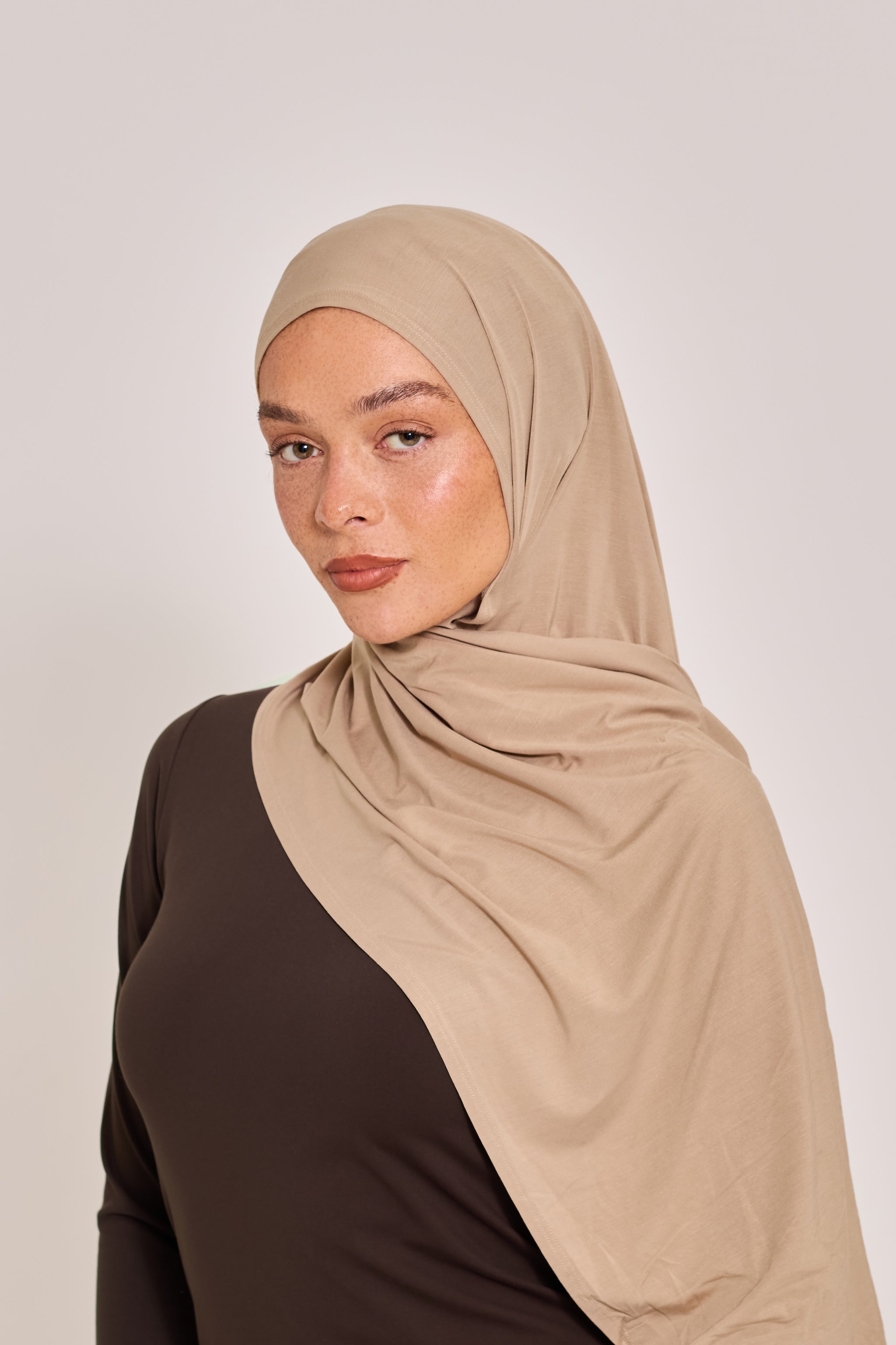 Oat Bamboo Jersey Hijab