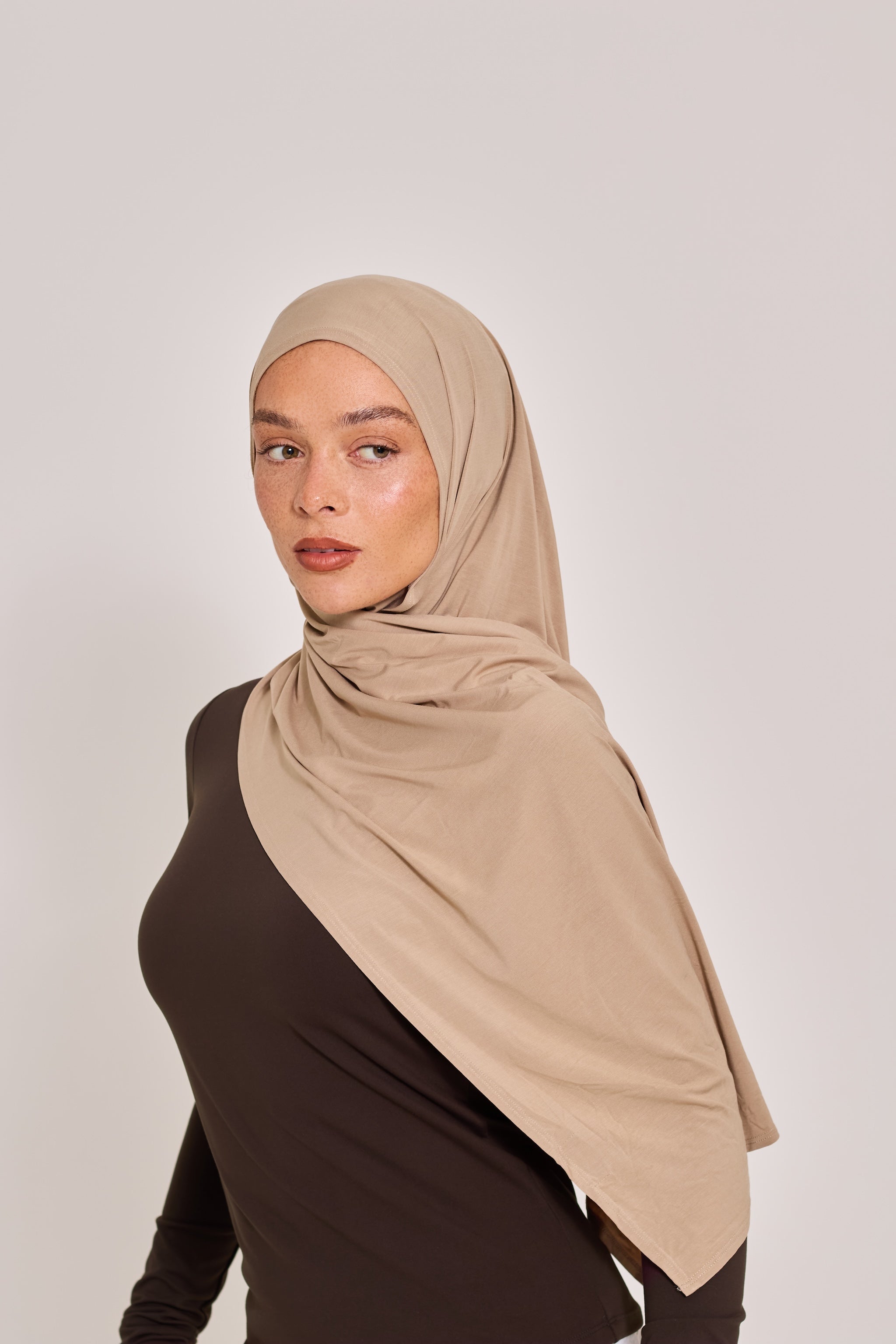 Oat Bamboo Jersey Hijab