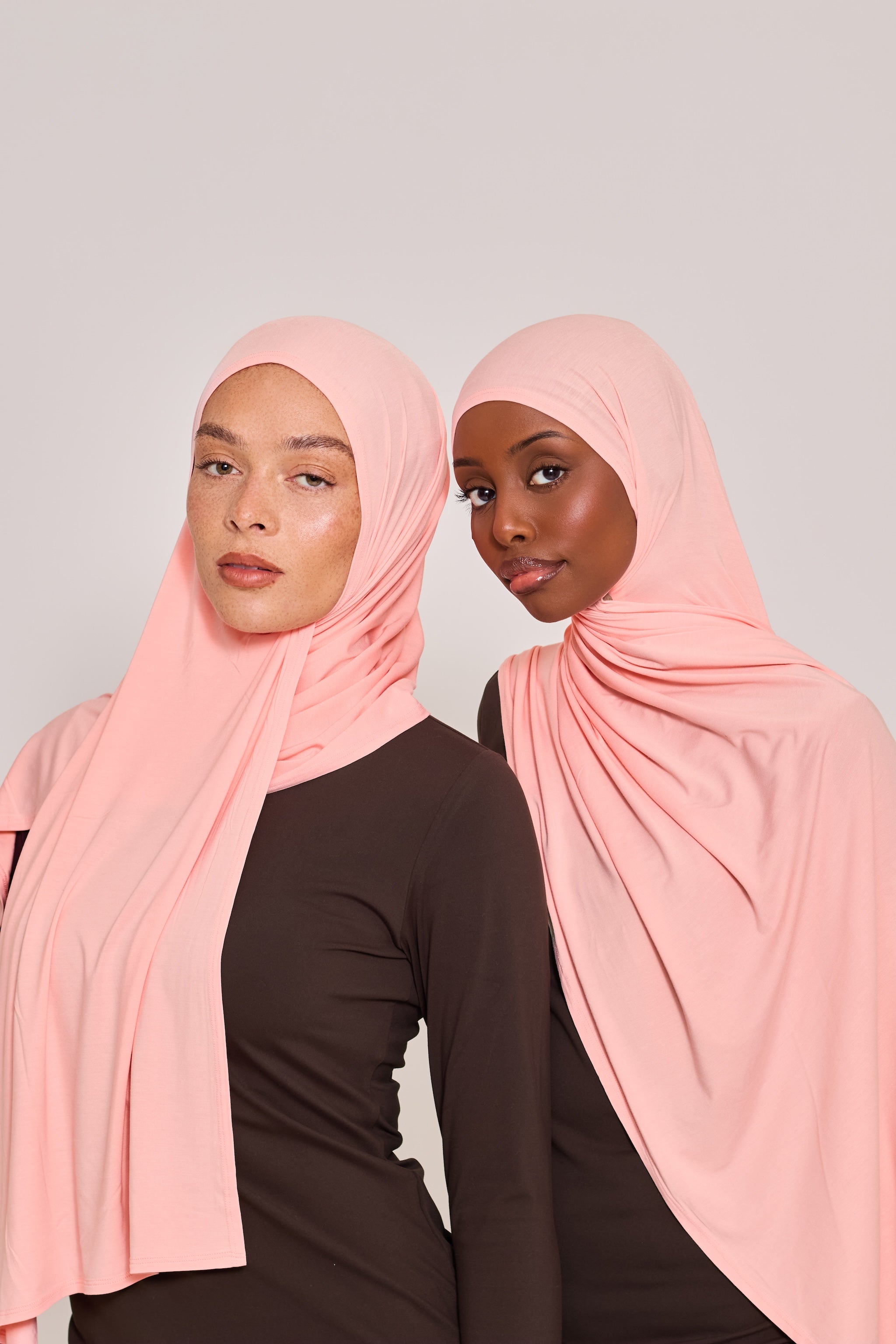 Pink Bamboo Jersey Hijab