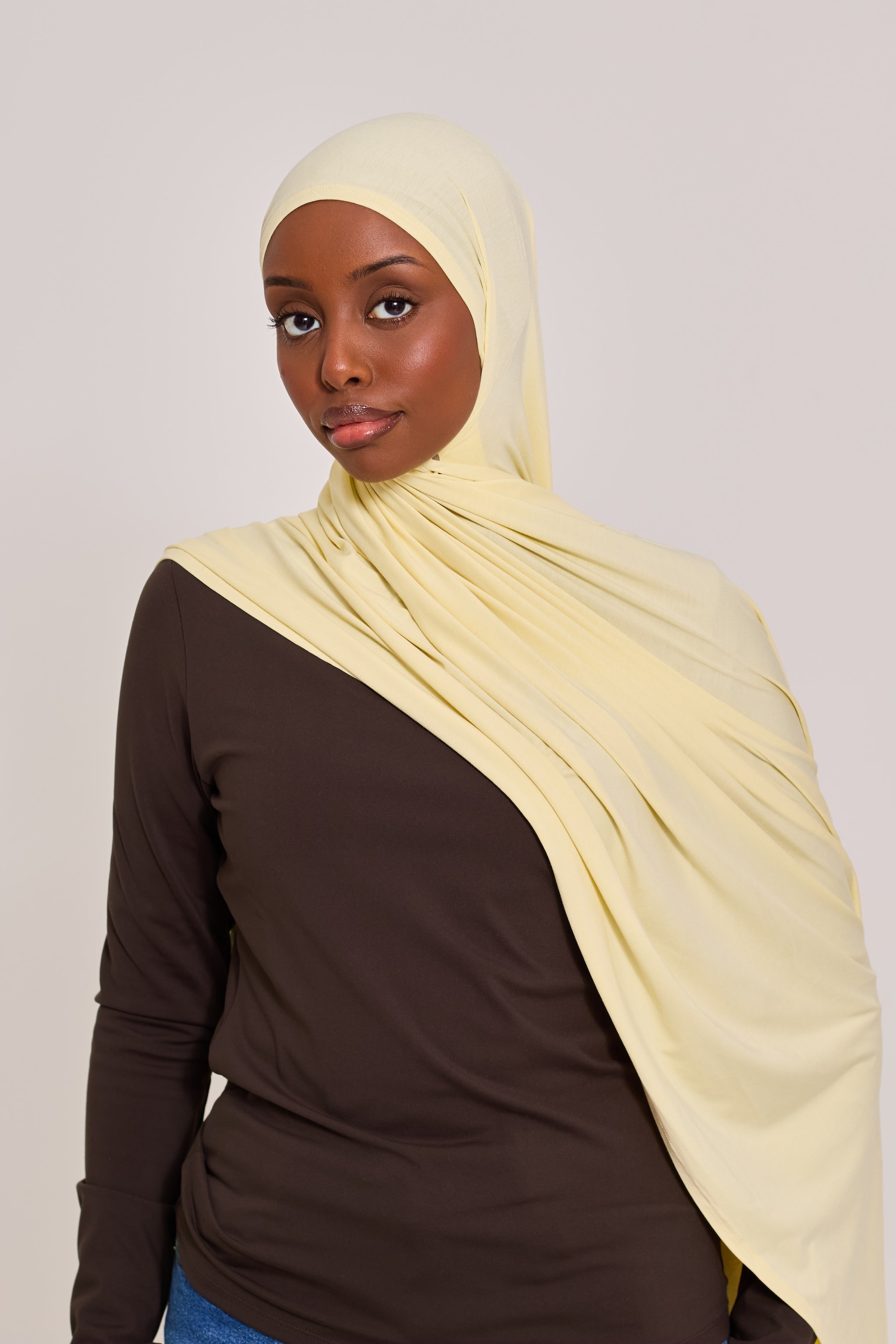 Butter Yellow Bamboo Jersey Hijab
