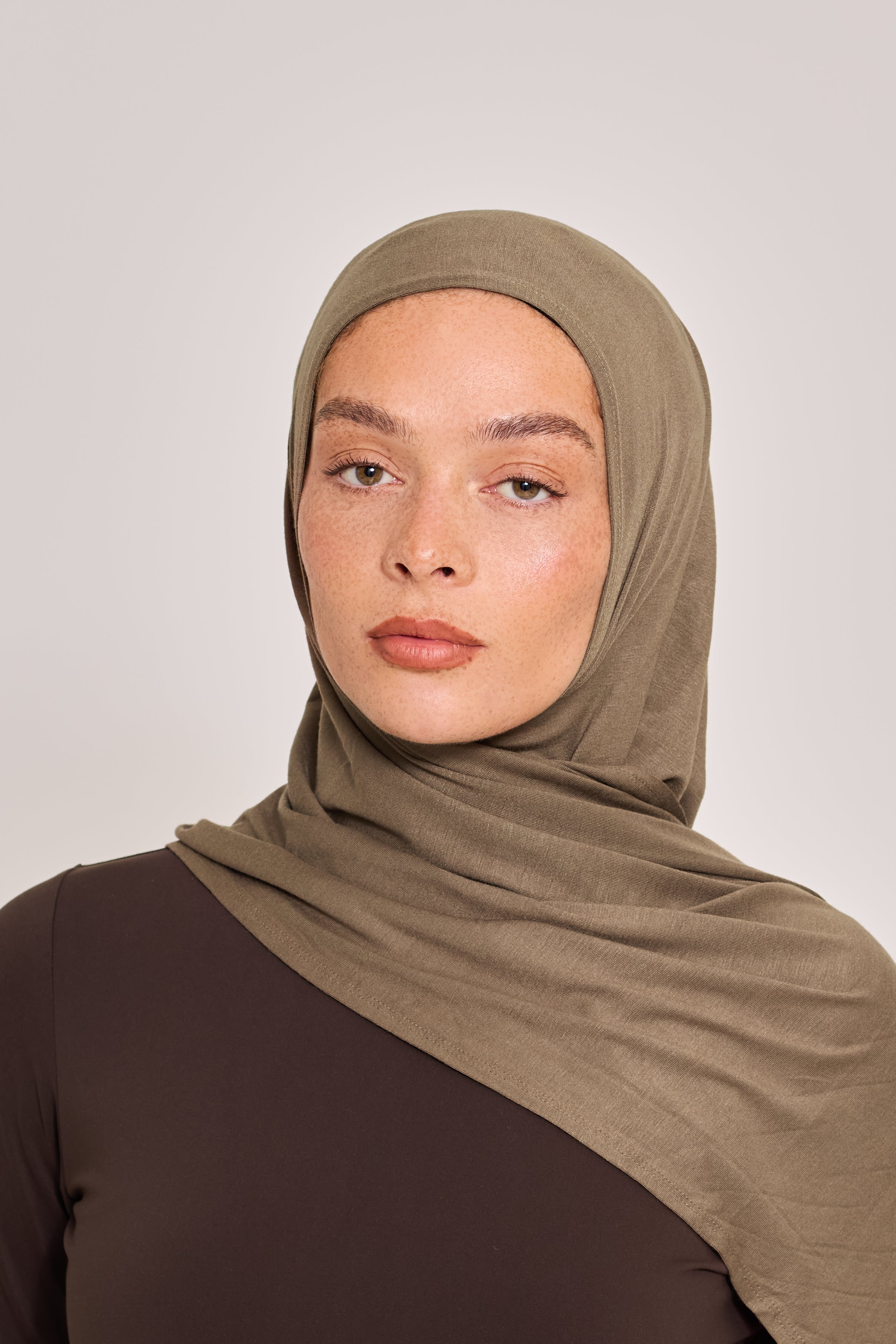 Cocoa Cotton Jersey Hijab