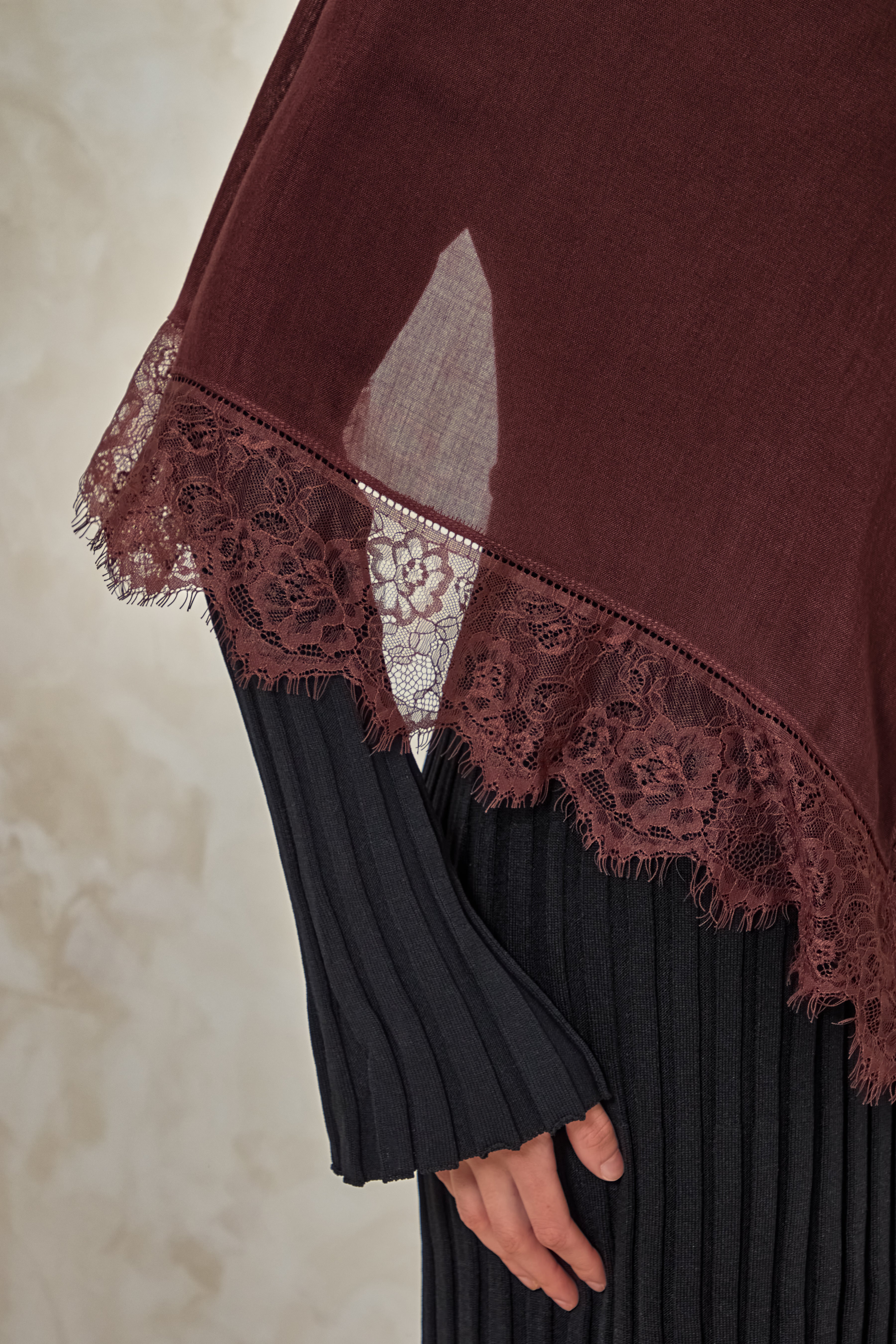 Espresso Lace Modal Hijab