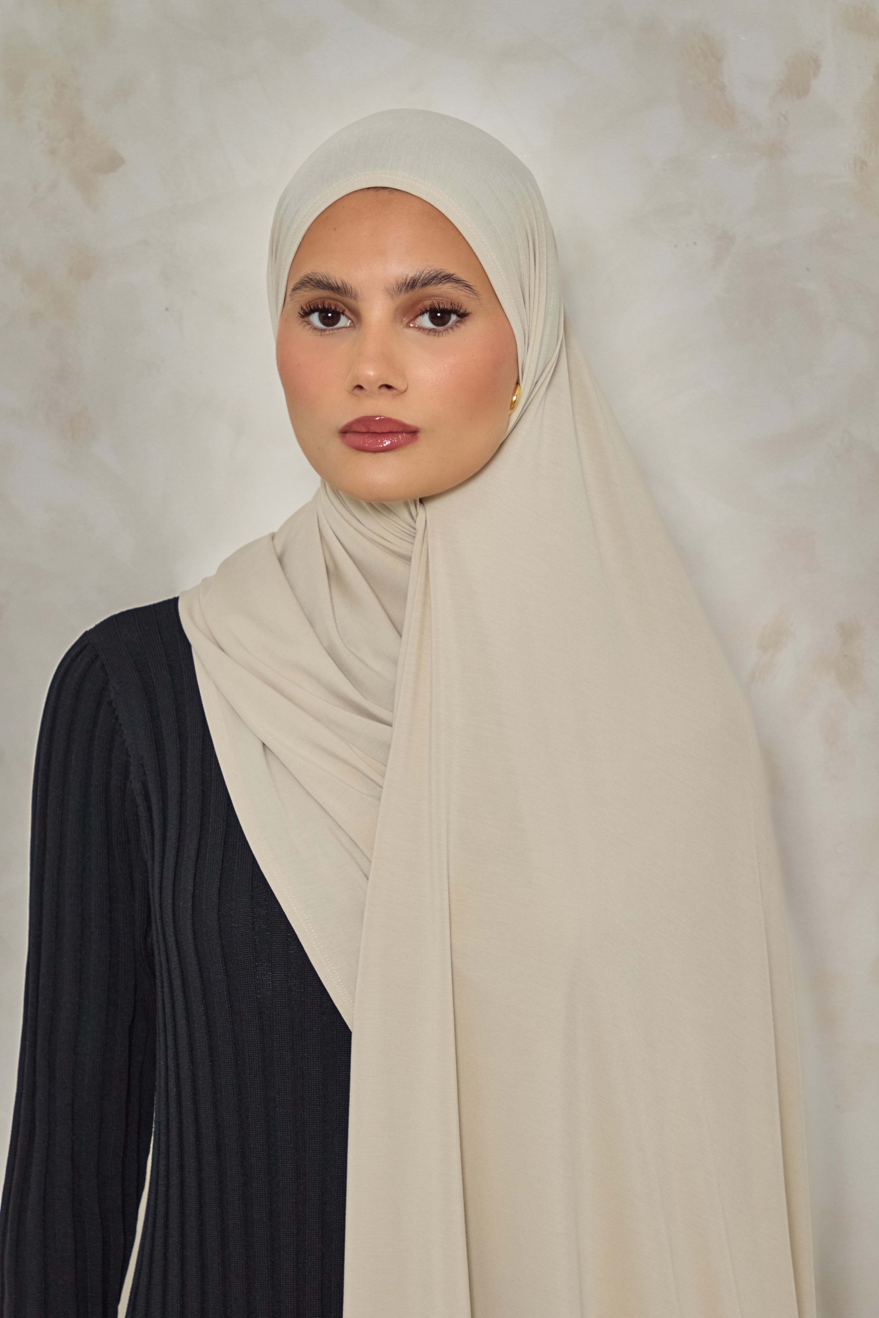 Greige Bamboo Jersey Hijab