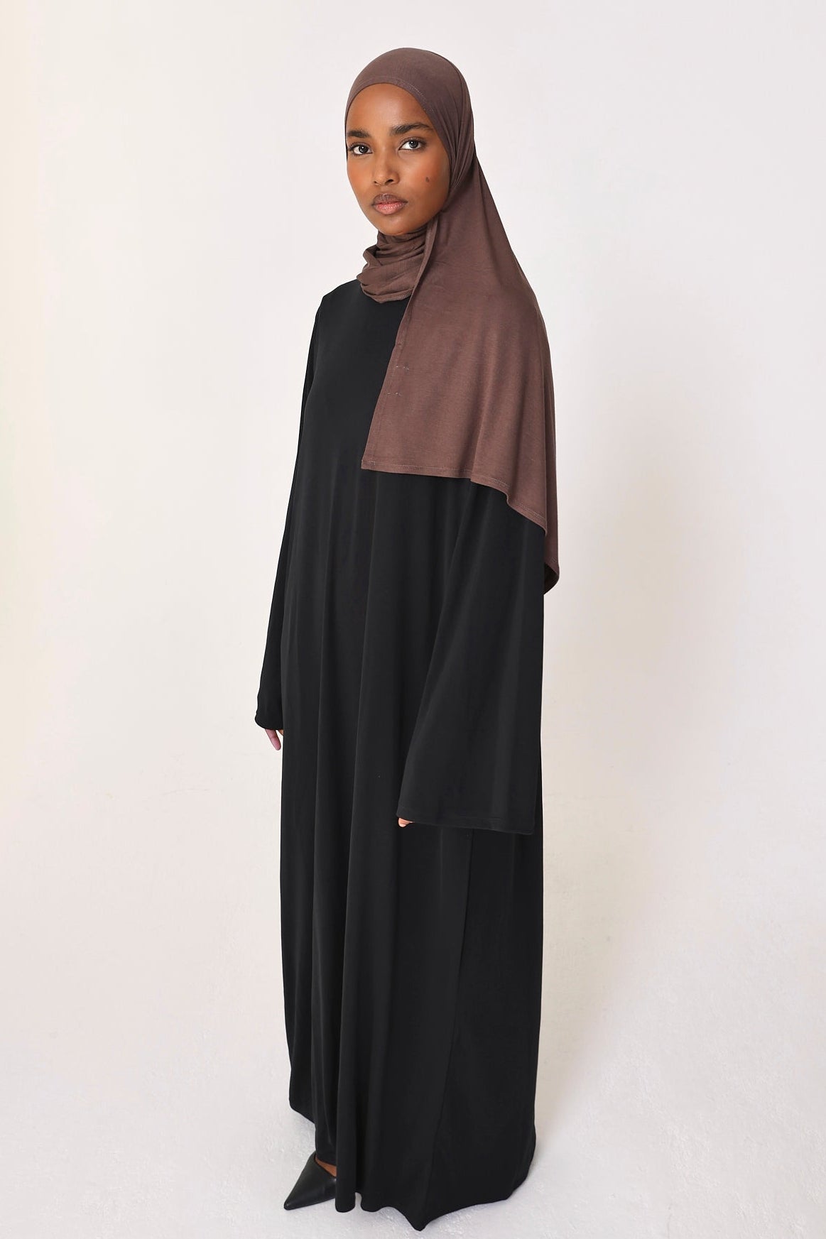 Black Basic Jersey Abaya