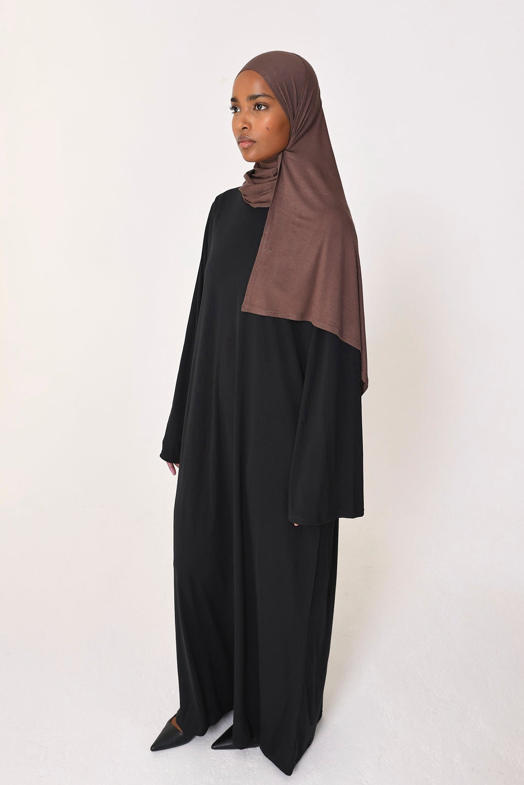 Black Basic Jersey Abaya