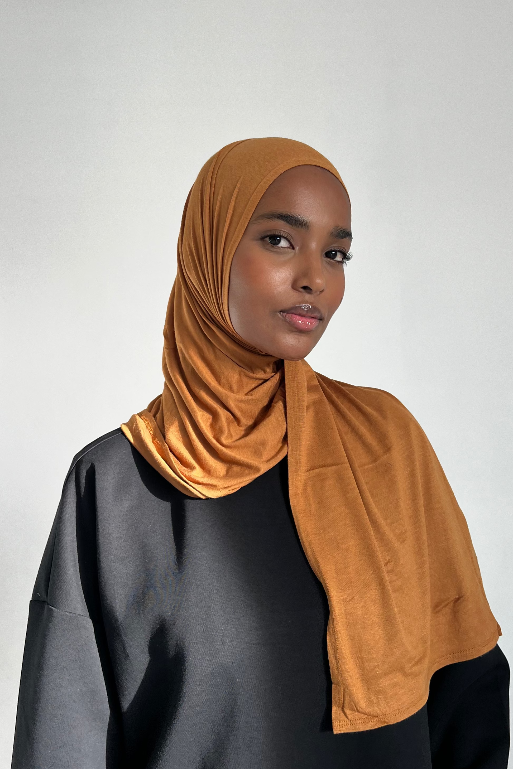 Caramel Cotton Jersey Hijab