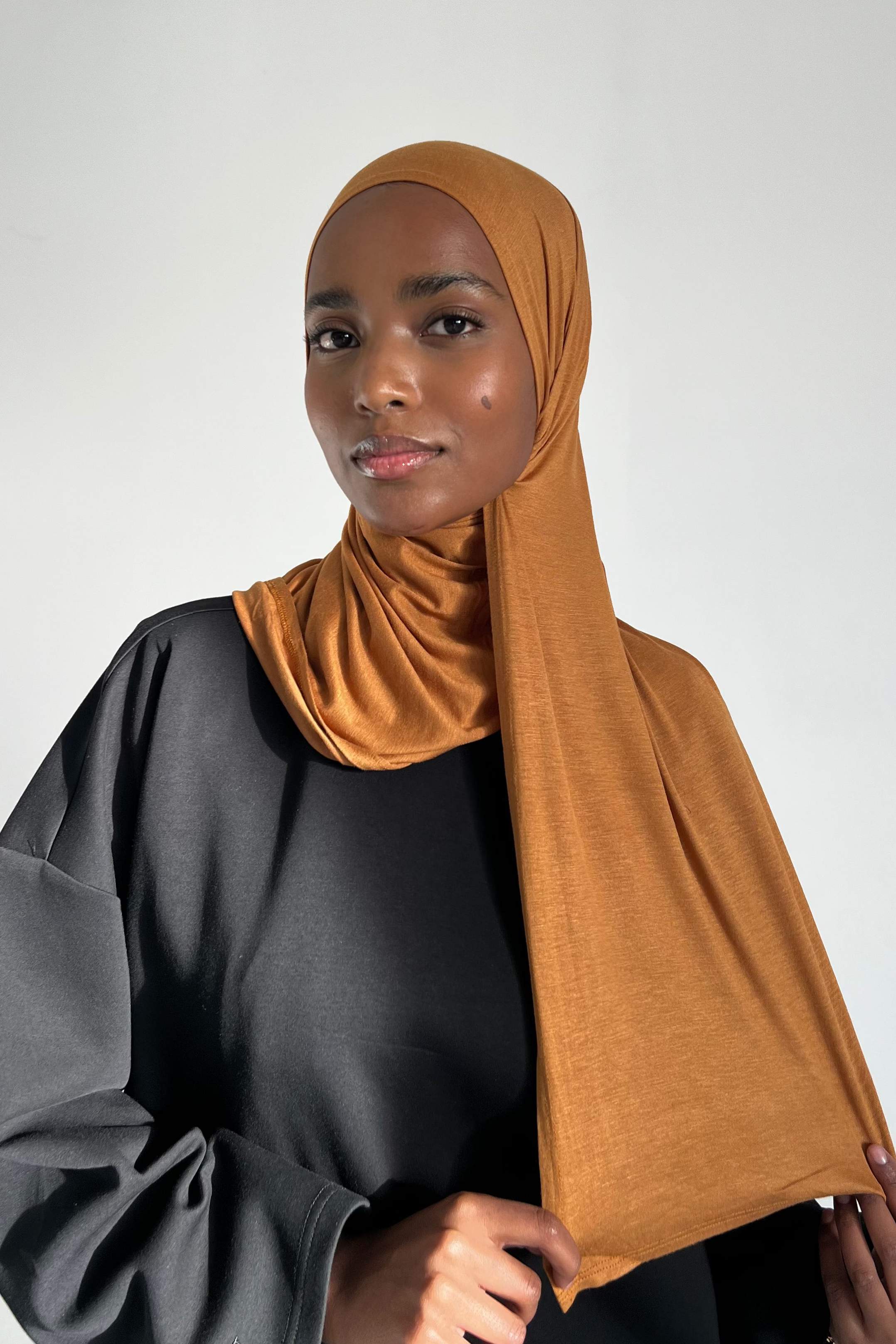 Caramel Cotton Jersey Hijab