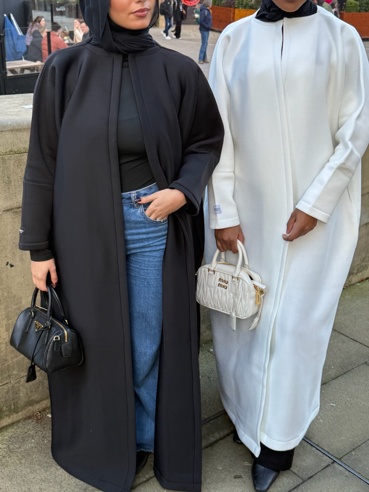 Black Neoprene Scuba Abaya