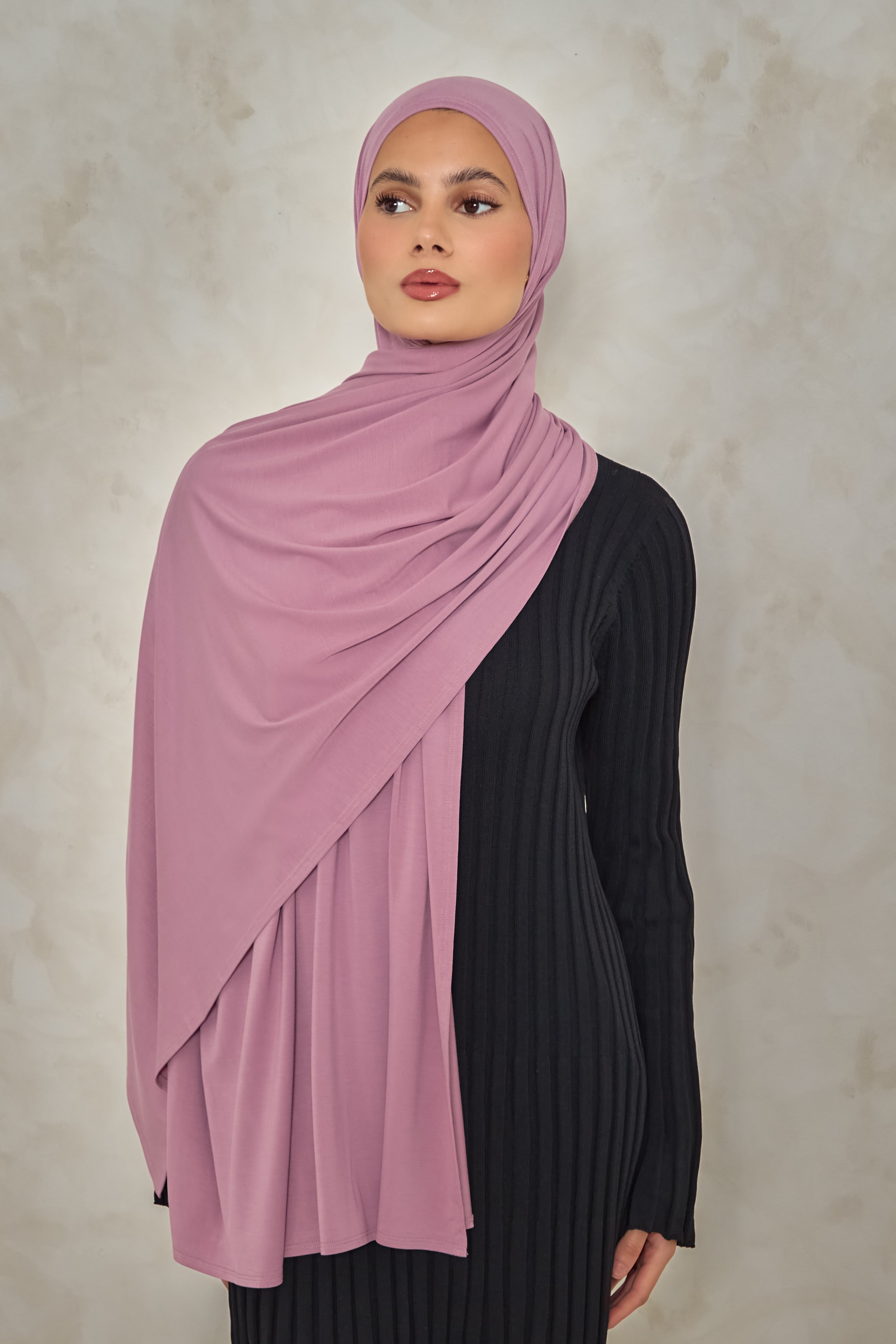 Mauve Bamboo Jersey Hijab