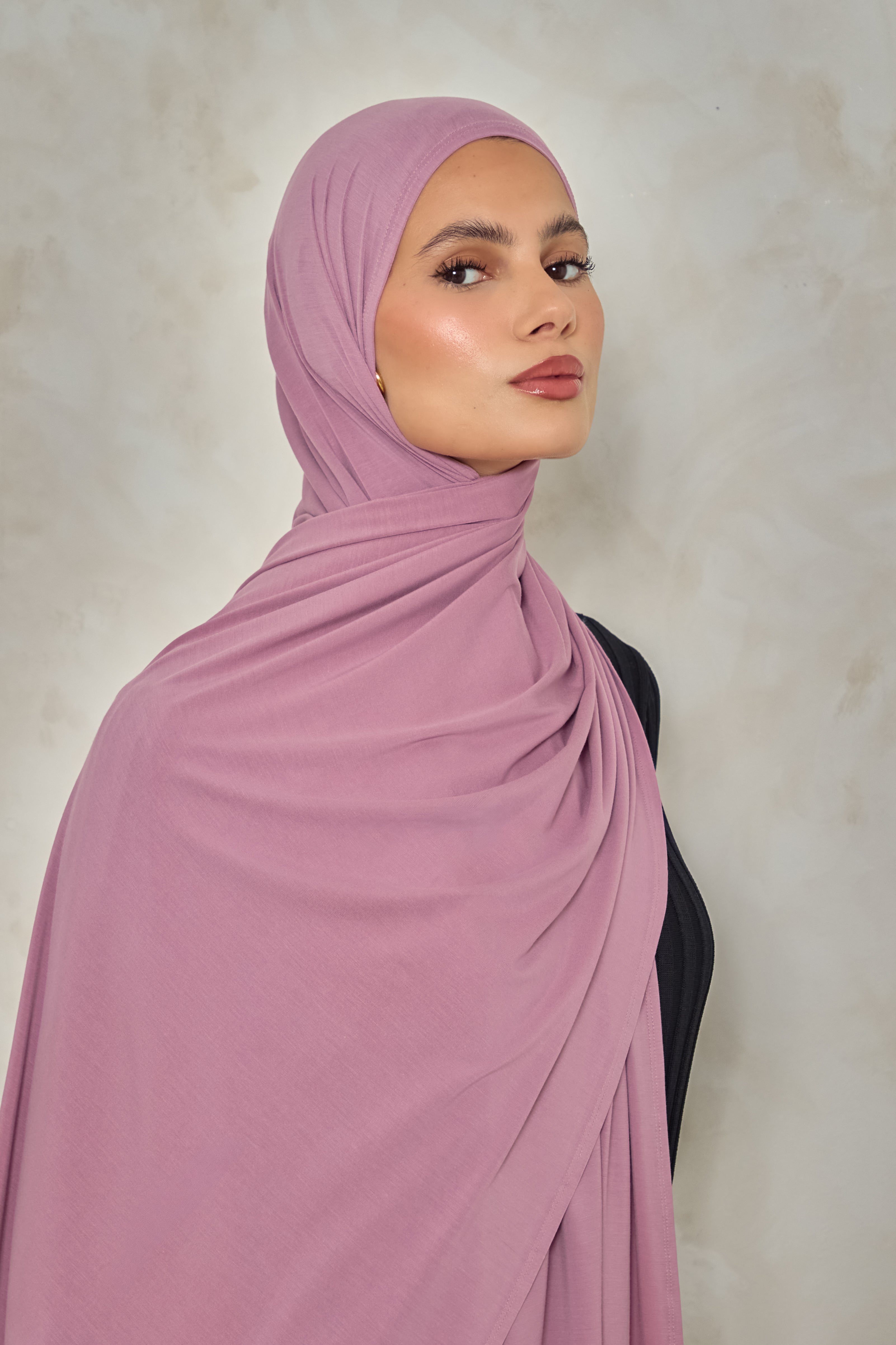 Mauve Bamboo Jersey Hijab