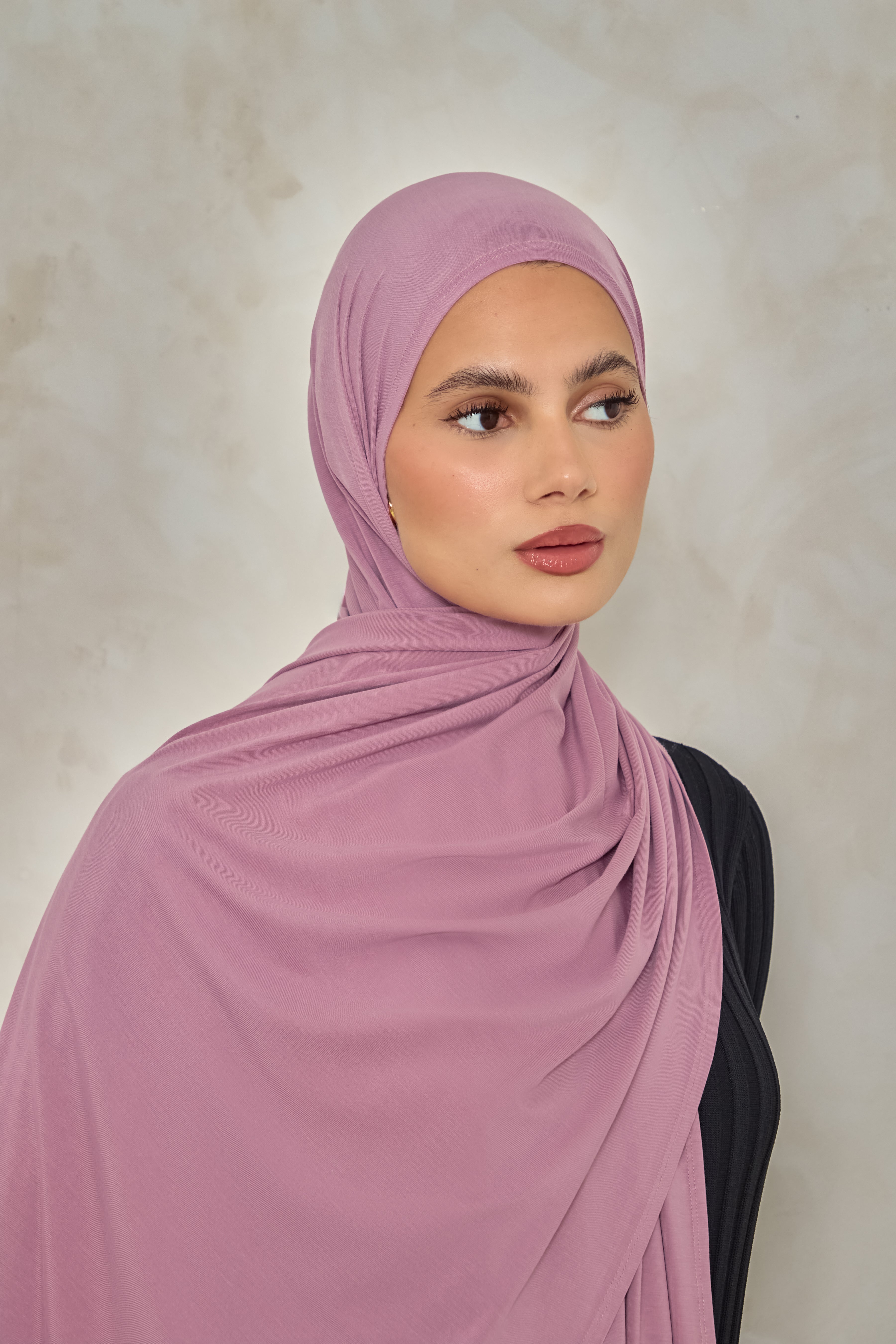 Mauve Bamboo Jersey Hijab