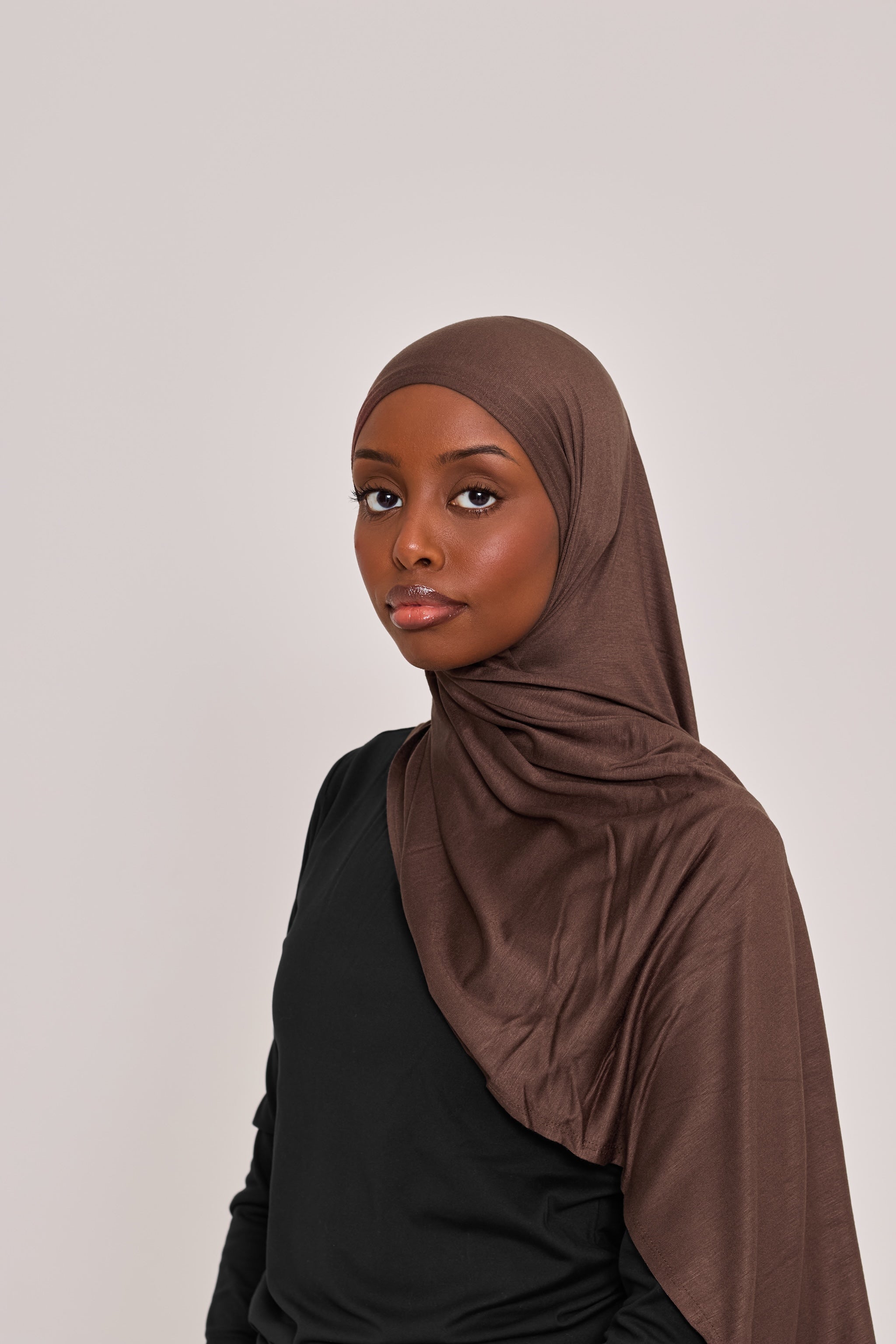 Mocha Cotton Jersey Hijab