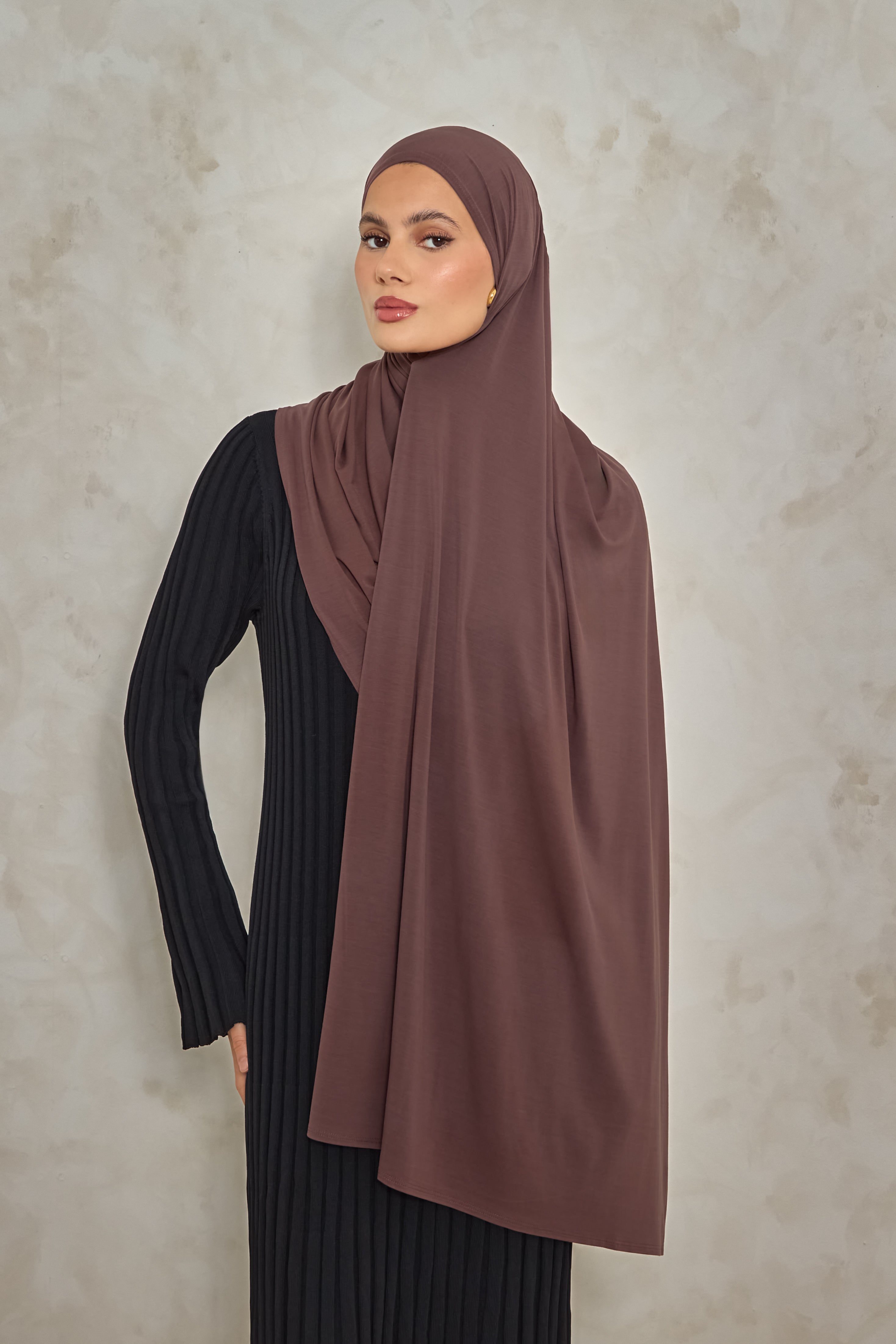 Mocha Bamboo Jersey Hijab