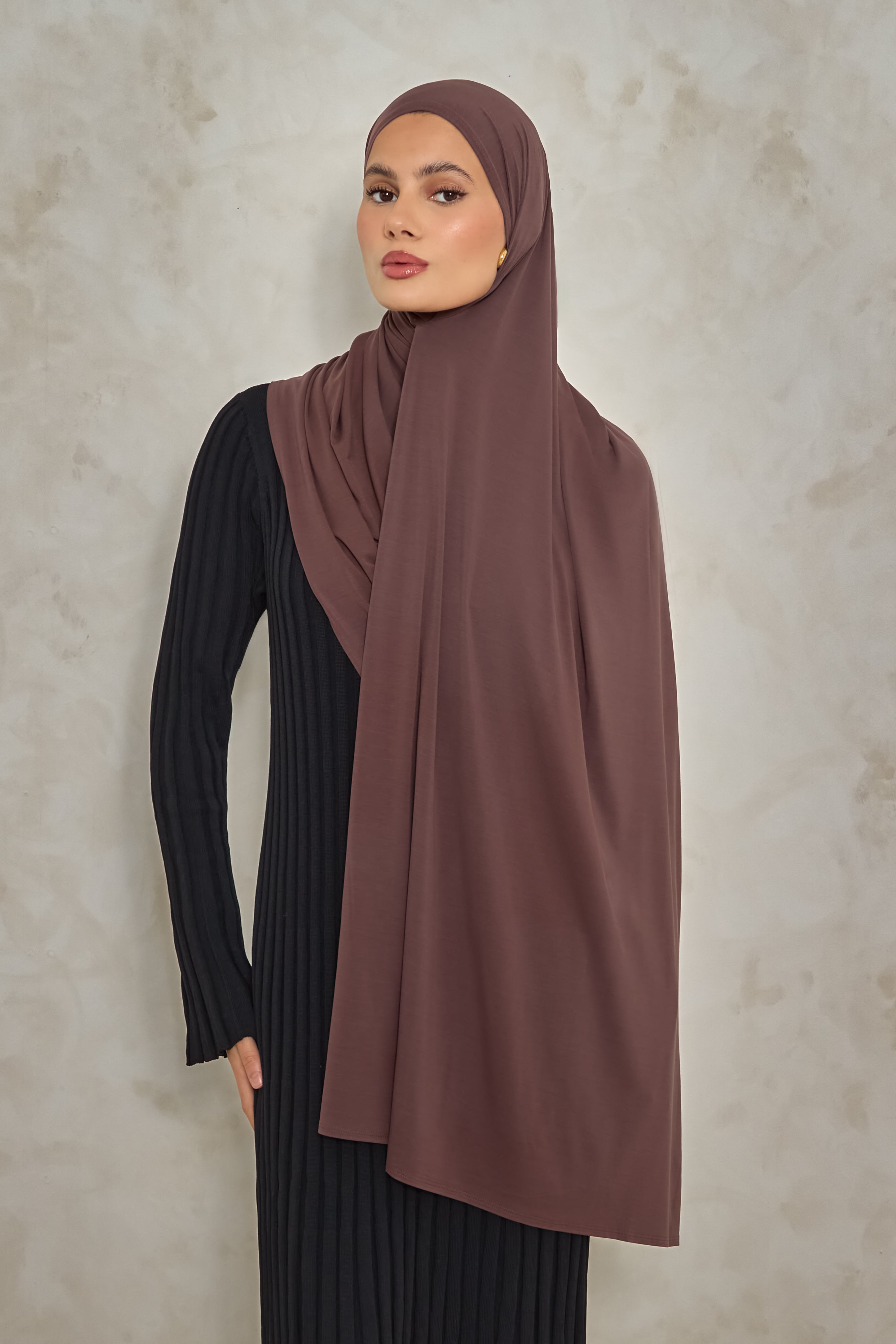 Mocha Bamboo Jersey Hijab