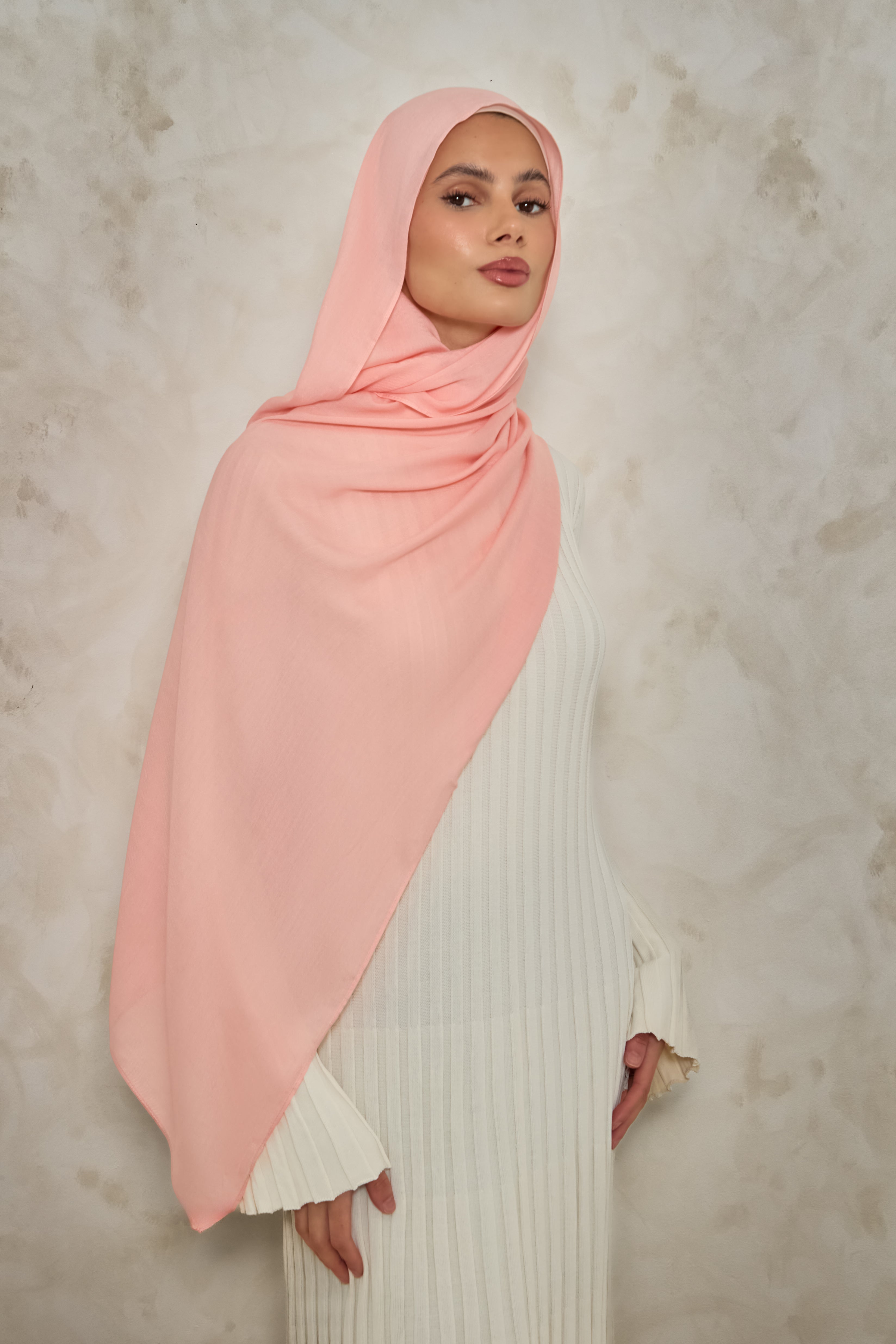 Peach Pink Modal Hijab