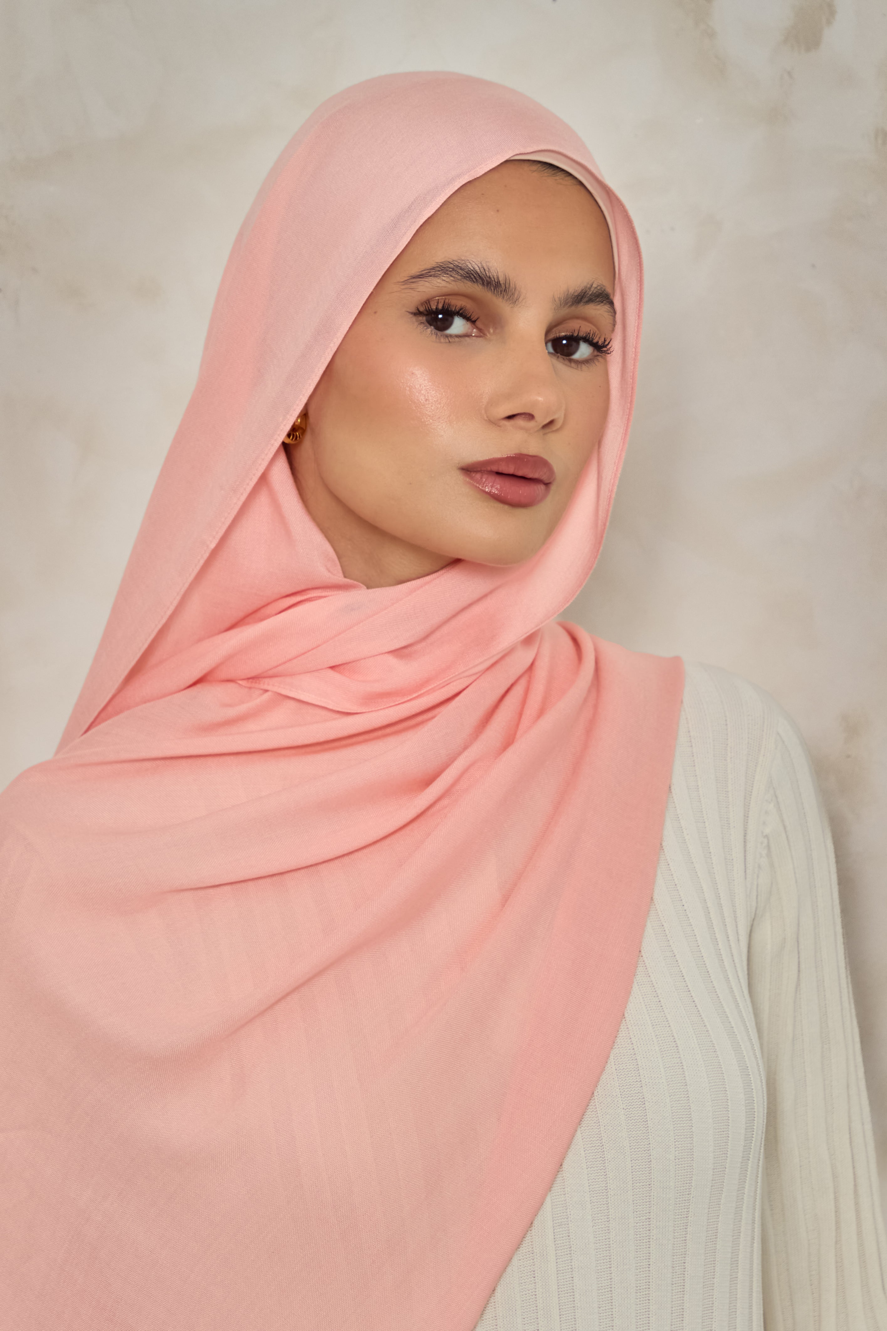 Peach Pink Modal Hijab