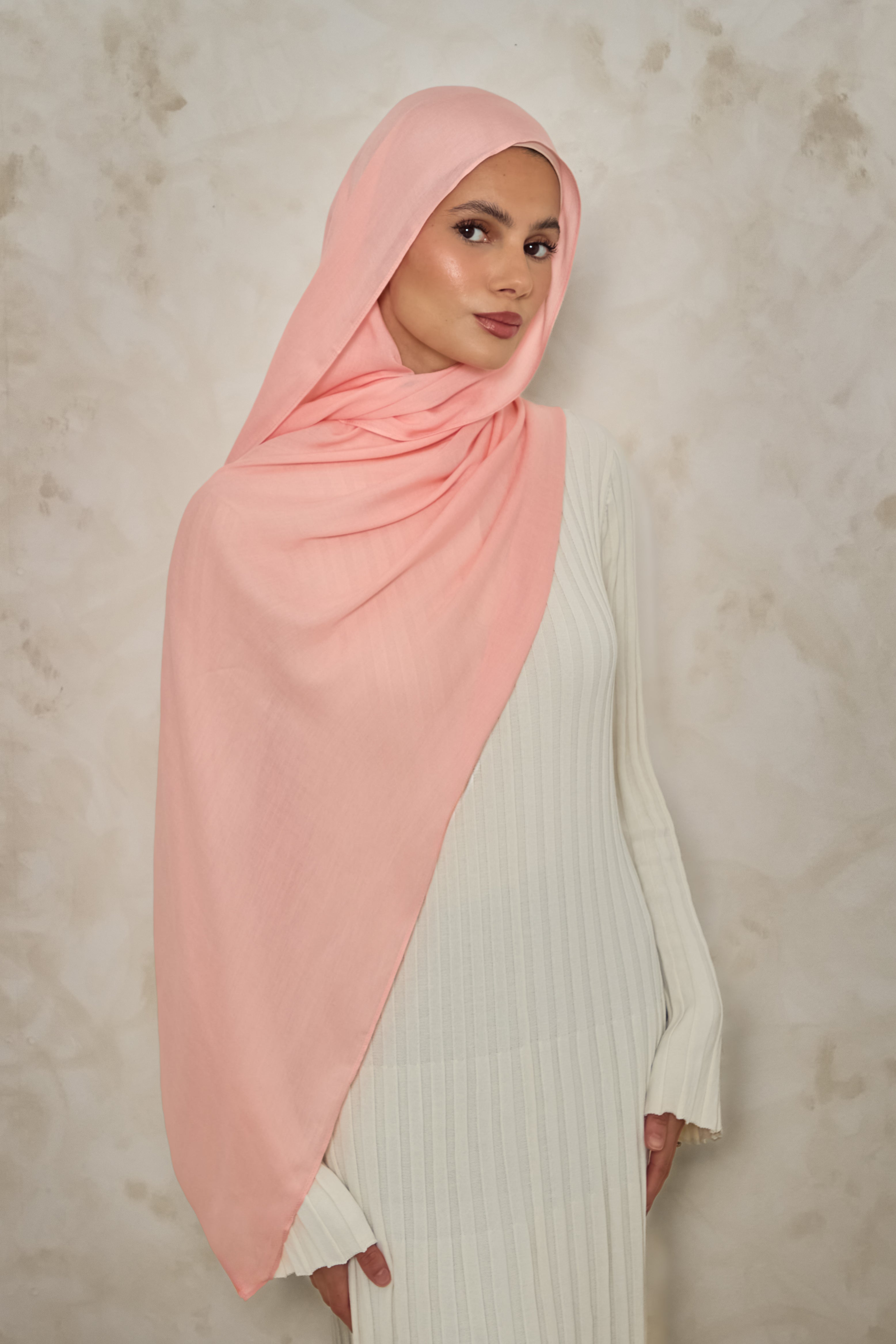 Peach Pink Modal Hijab
