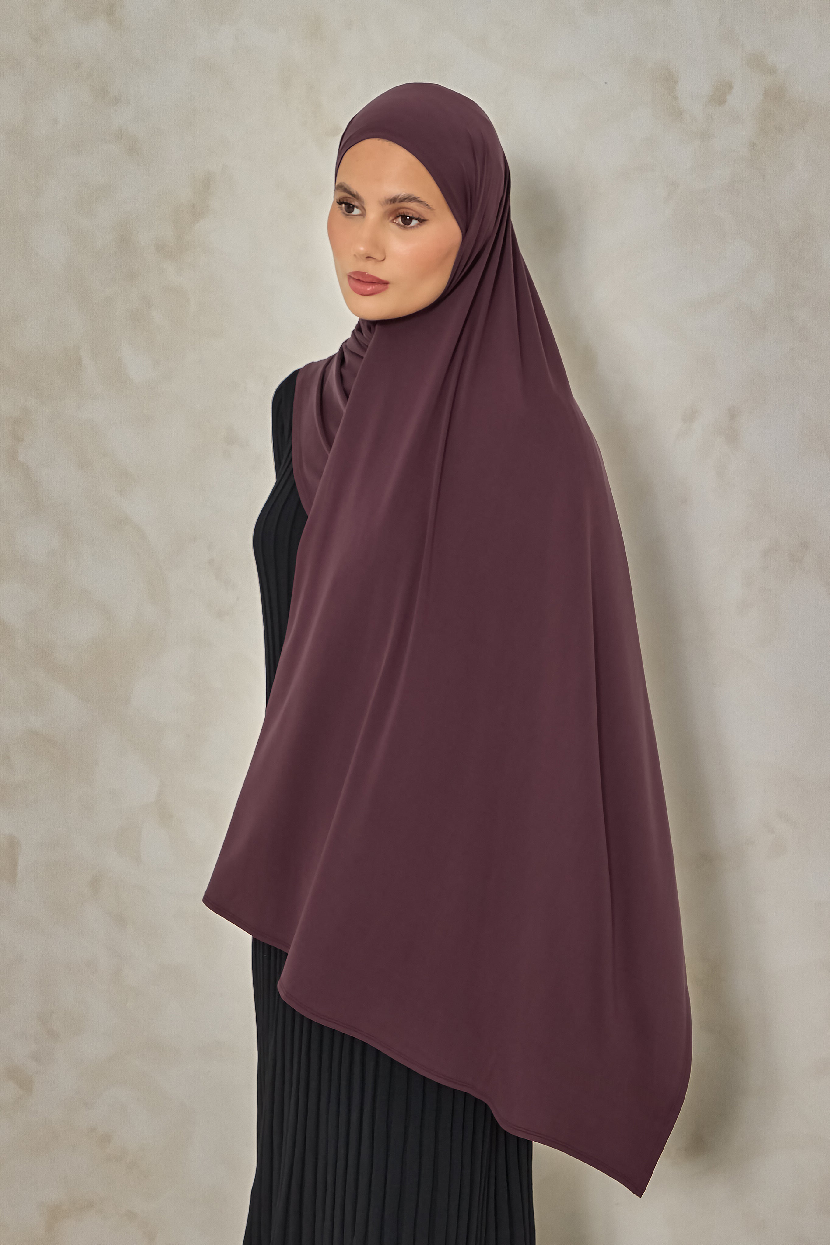 Plum Cloud Jersey Hijab