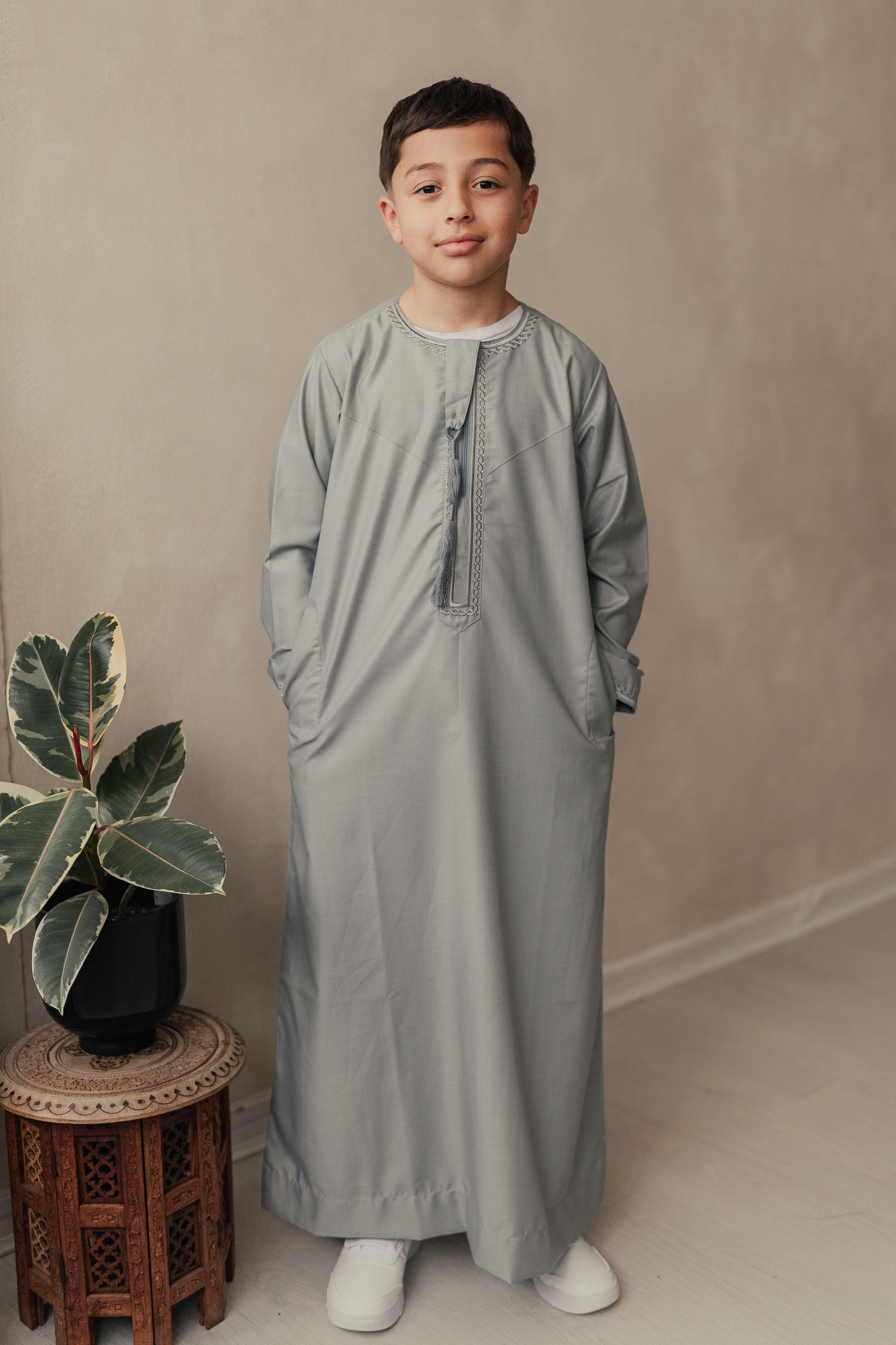 KIDS Premium Rayan Embroidered Thobe