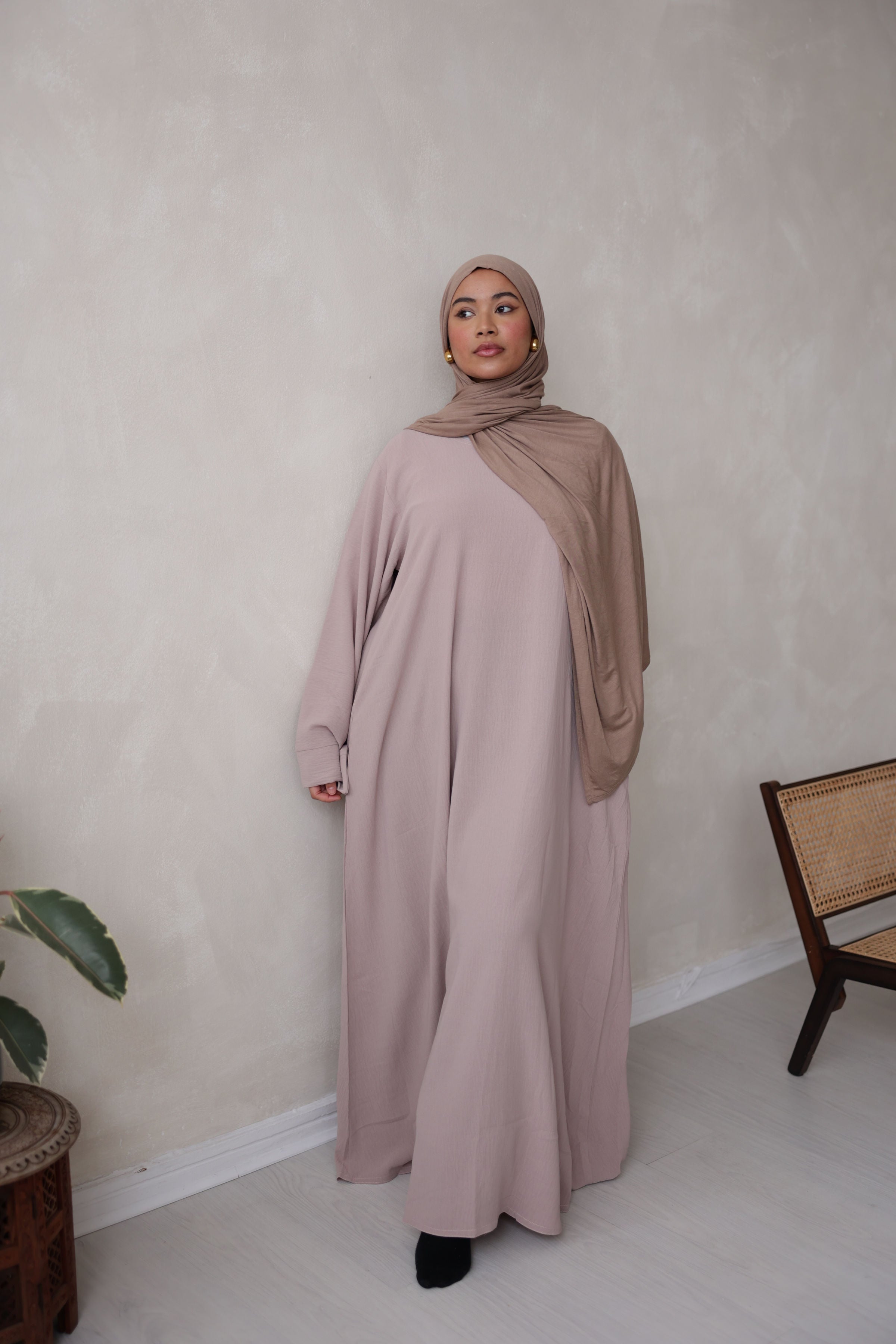 Crepe Wide Sleeve Abaya - HAWAA Clothing