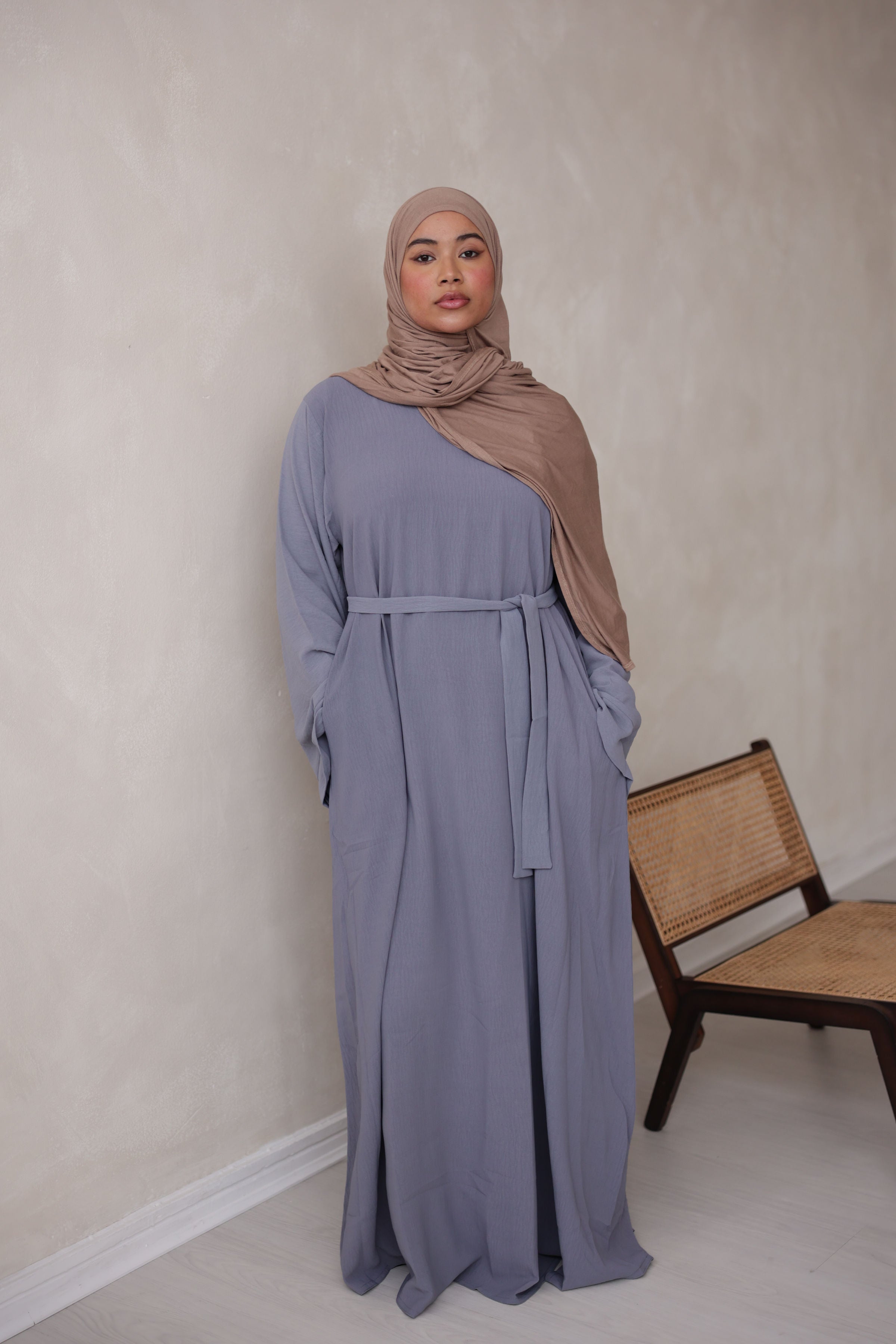 Crepe Wide Sleeve Abaya - HAWAA Clothing