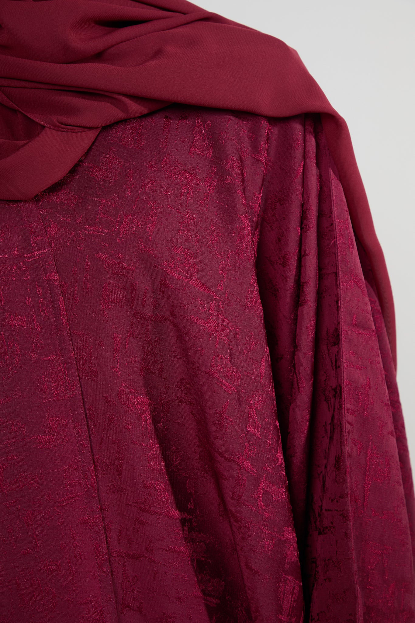 Ruby Jacquard Luxé Wrap Abaya