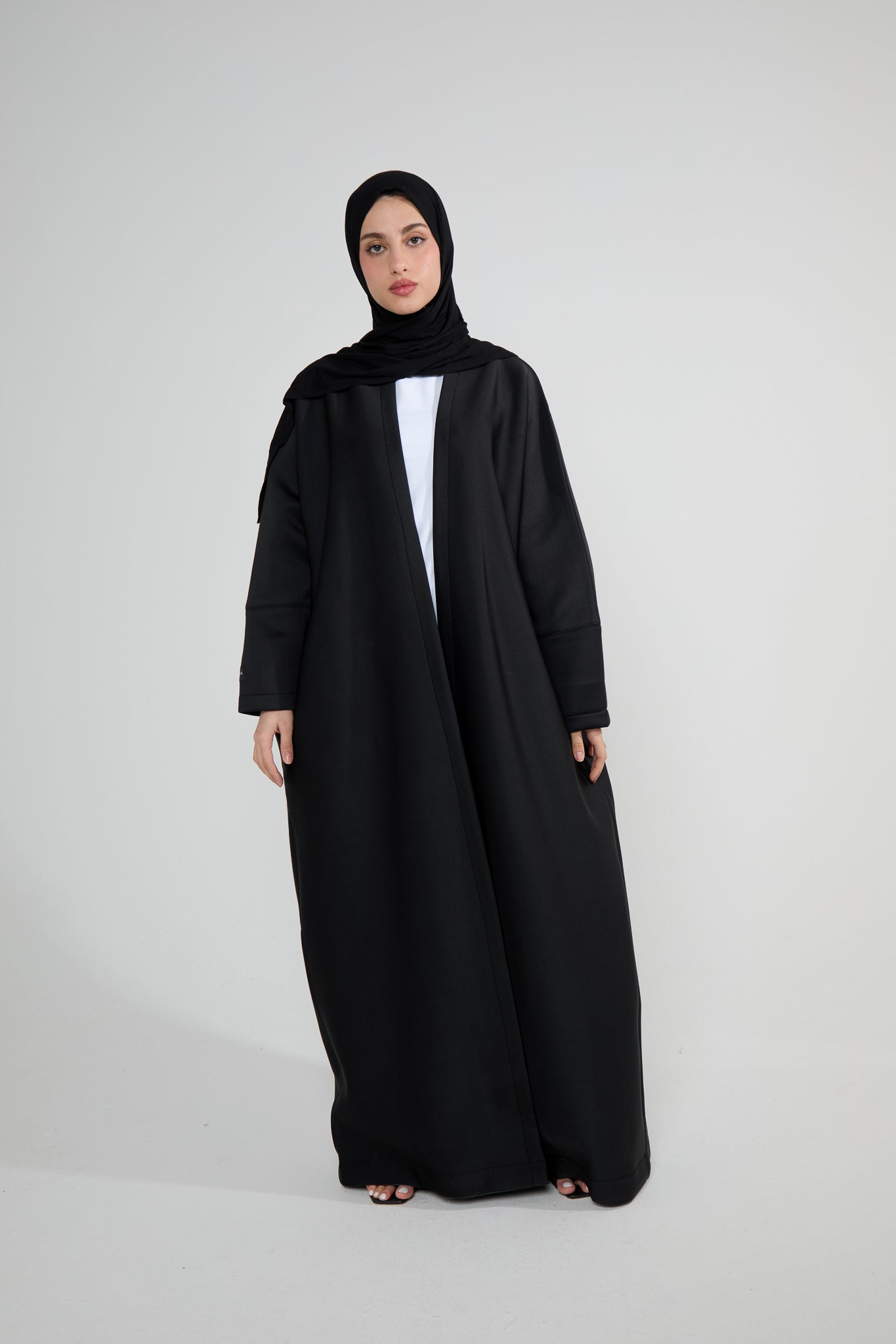 Black Neoprene Scuba Abaya