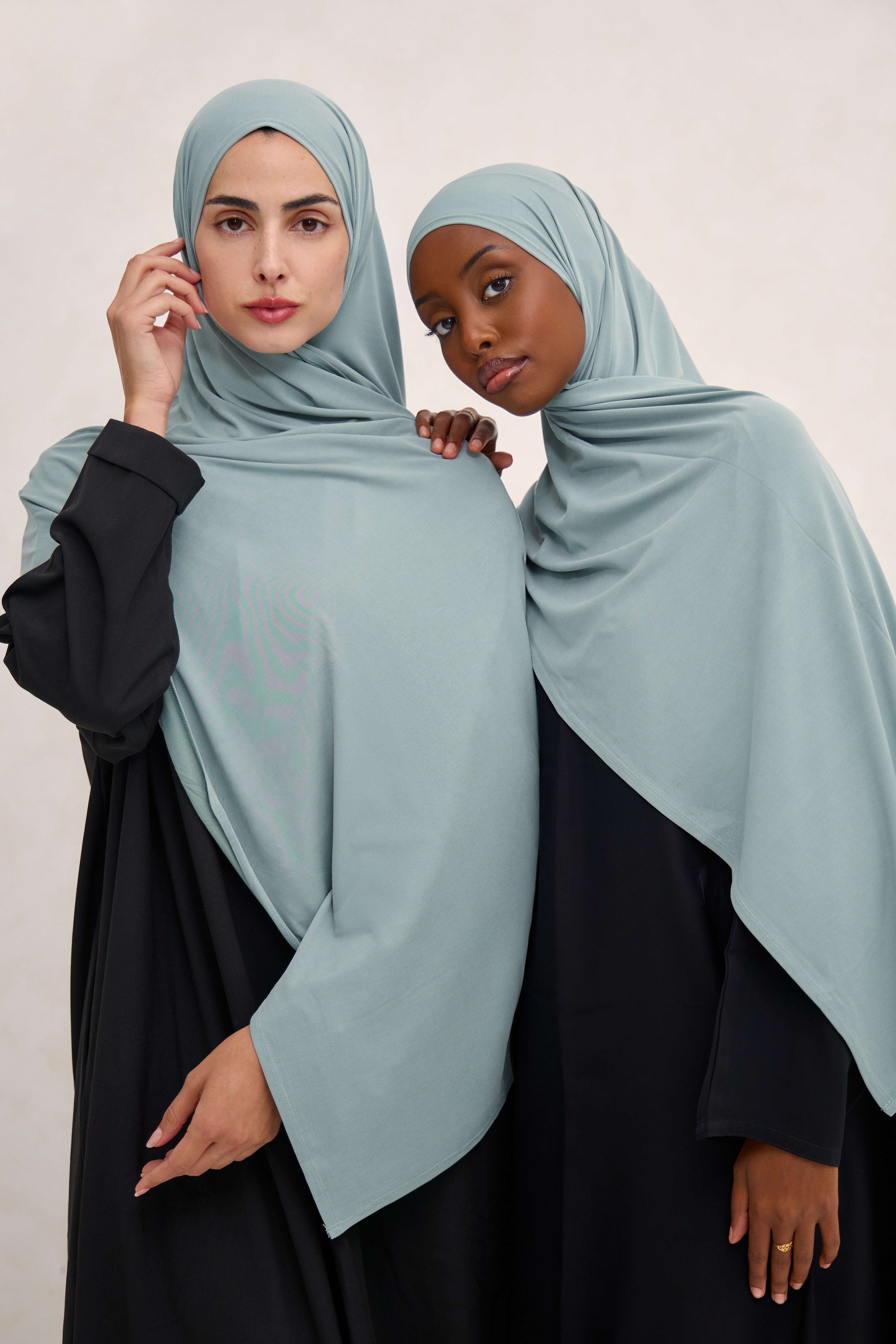 Blue Grey Cloud Jersey Hijab