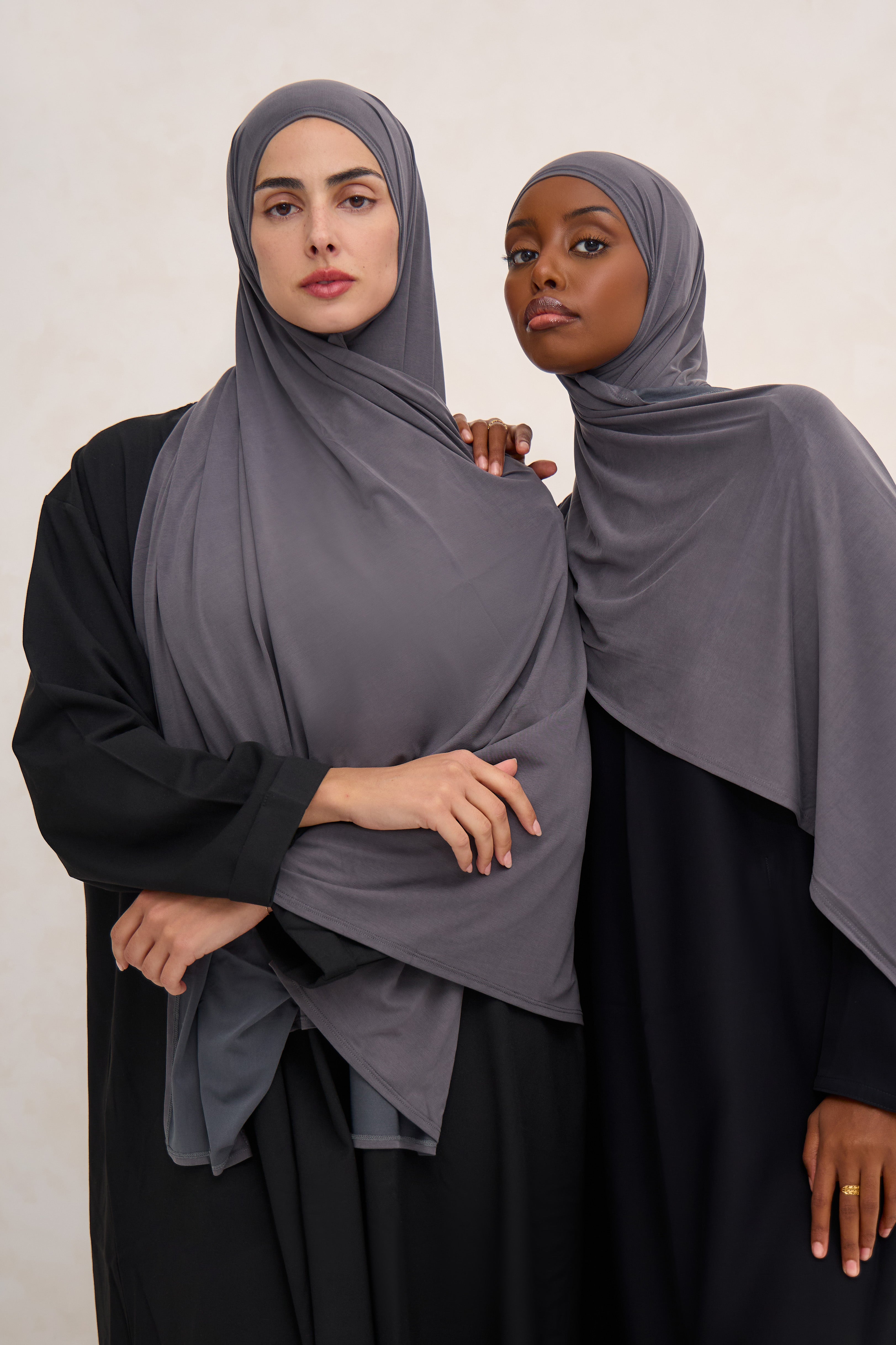 Charcoal Cloud Jersey Hijab