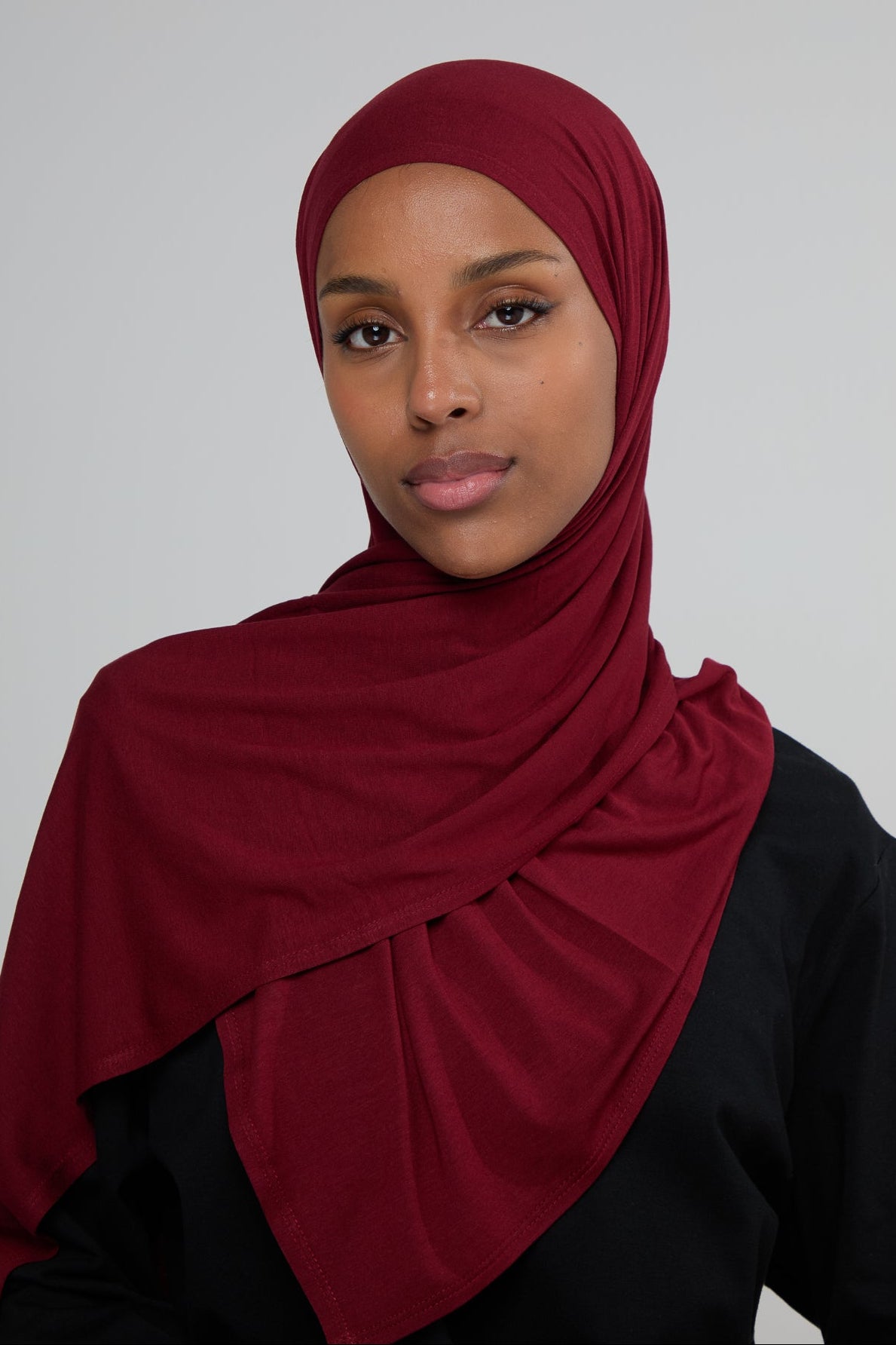 Cranberry Cotton Jersey Hijab
