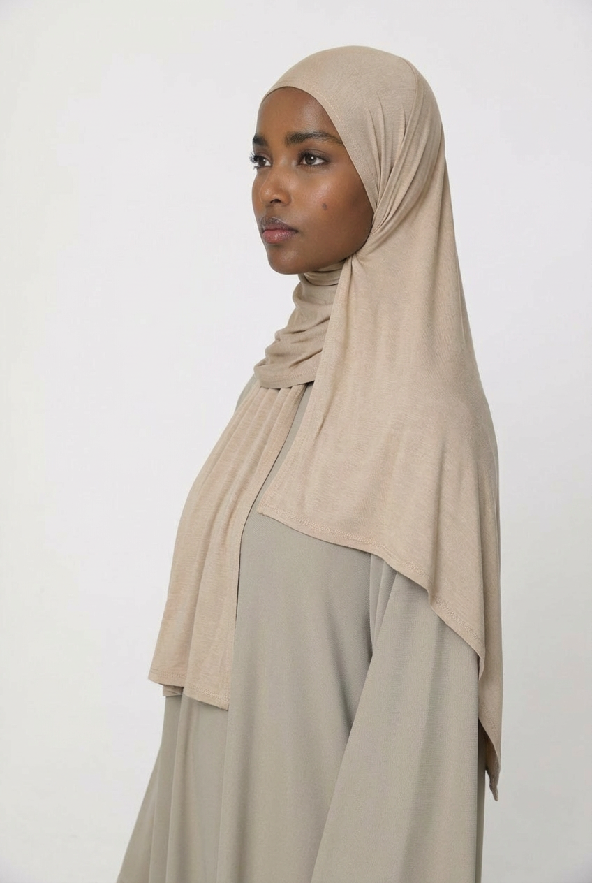 Oat Cotton Jersey Hijab