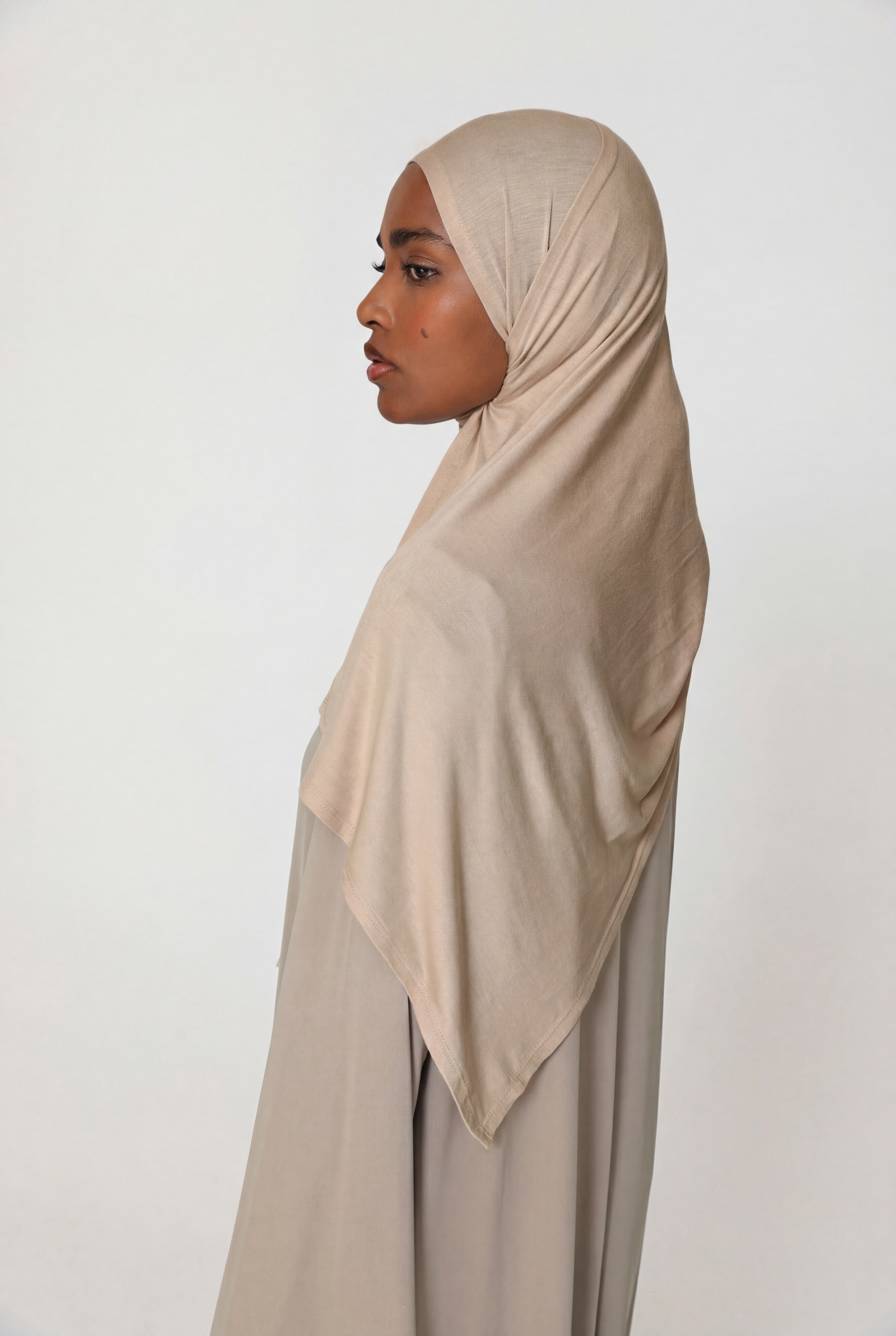 Oat Cotton Jersey Hijab