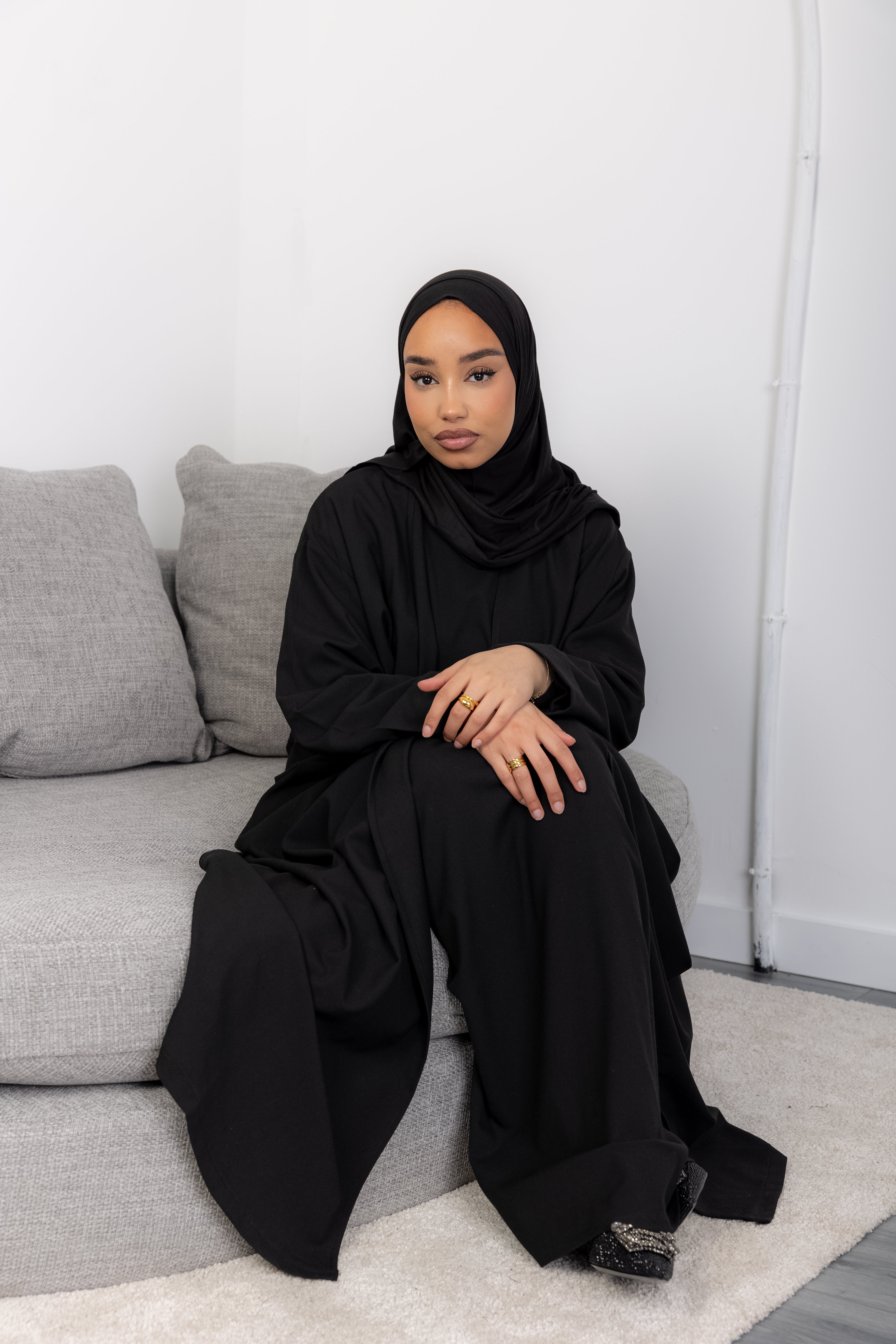 BLACK HAWAA WRAP ABAYA - HAWAA Clothing UK
